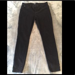 Black Hudson mid rise skinny leg corduroy pants